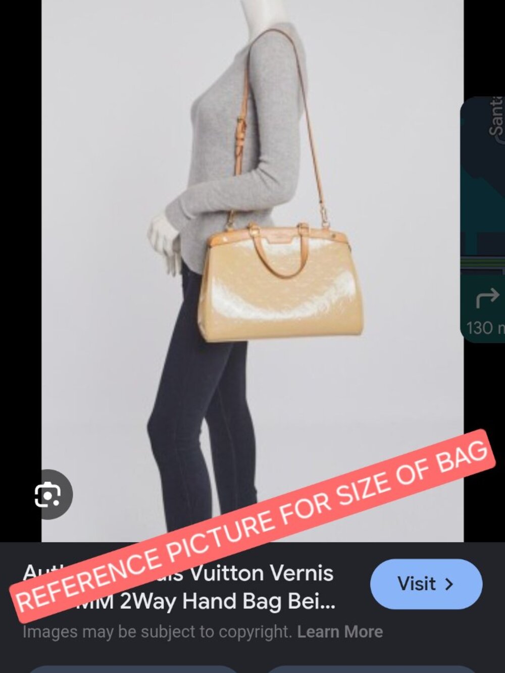 Louis Vuitton Brea Vernis MM Bag (Beige) like new - Picture 8 of 8